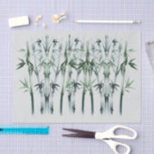 Japans ontkoppelingspagina - Groen Bamboonpatroon Tissuepapier (Craft)