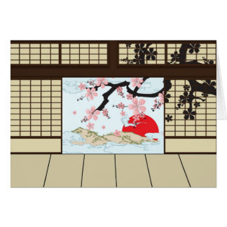 Japans ontwerp - Shoji Uitzicht-kaart