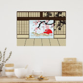 Japans ontwerp - Shoji Uitzicht Poster (Keuken)