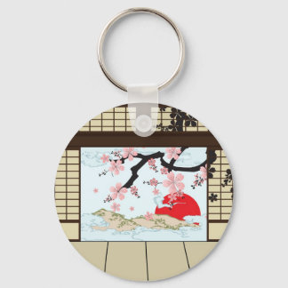 Japans ontwerp - Shoji Uitzicht Sleutelhanger