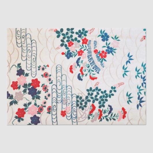 Japans ontwerp van Floral Tissuepapier (Voorkant)