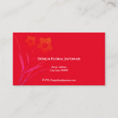 Japans ontwerp van Floral Visitekaartje (Achterkant)