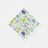 Japans ontwerp van groene theepot servet (Hoek)