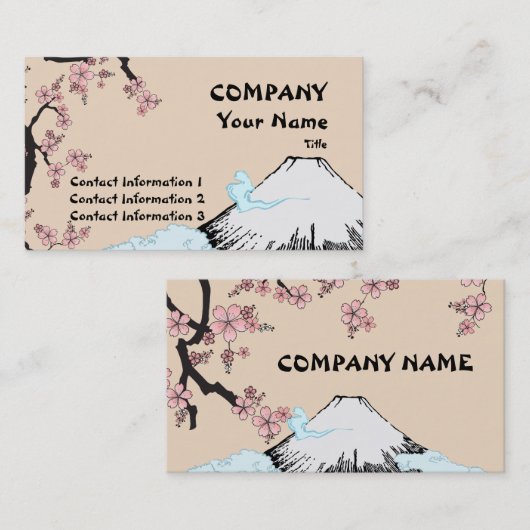 Japans ontwerp Visitekaartje (Voorkant / Achterkant)