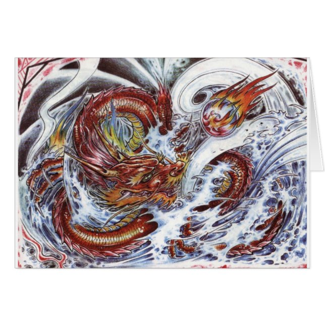 Japans ontwerp voor drakenTattoo (Voorkant Horizontaal)