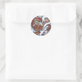 Japans ontwerp voor drakenTattoo Ronde Sticker (Tas)