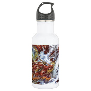 Japans ontwerp voor drakenTattoo Waterfles