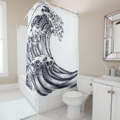 JAPANS ONTWERP WAVE  Shower Curtain Douchegordijn (In situ)