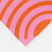 Japans Oranje roze golflengte Seigaiha Pattern Pre Fleece Deken (Hoek)