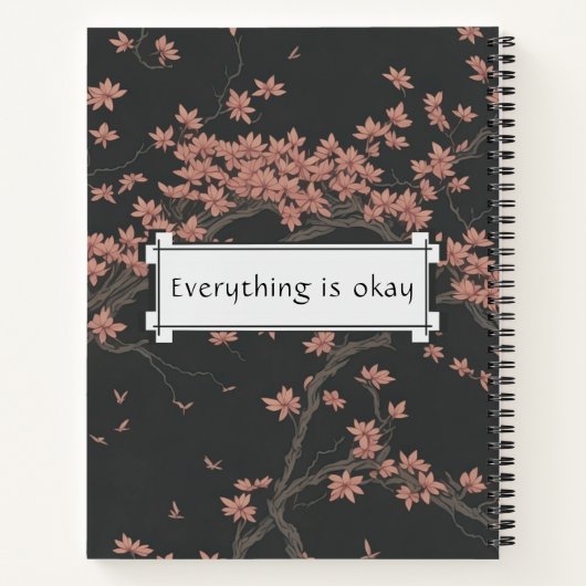 Japans Origami Kraan Cherry Blossom Journal Notitieboek (Achterkant)