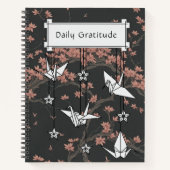 Japans Origami Kraan Cherry Blossom Journal Notitieboek (Voorkant)