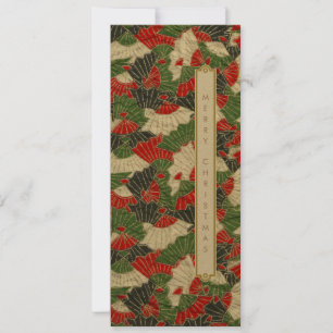 Japans origami patroon Kerst Vakantie Kaart
