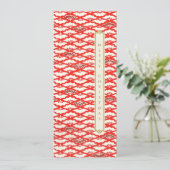 Japans origami patroon Kerstmis Feestdagenkaart (Staand voorkant)