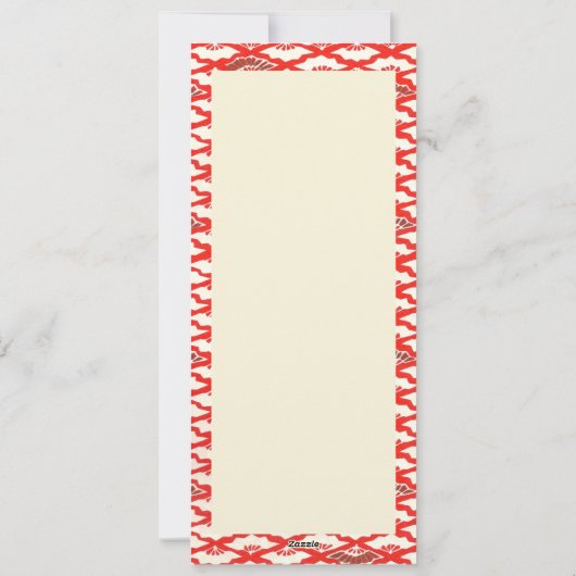 Japans origami patroon Kerstmis Feestdagenkaart (Achterkant)