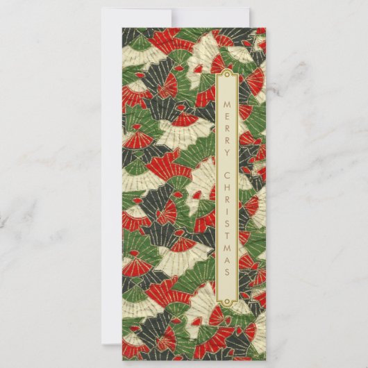 Japans origami patroon Kerstmis Feestdagenkaart (Voorkant)