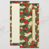 Japans origami patroon Kerstmis Feestdagenkaart (Voorkant / Achterkant)