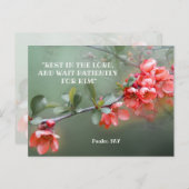 Japans ornamental Quince met bijbelcitaat Briefkaart (Voorkant / Achterkant)