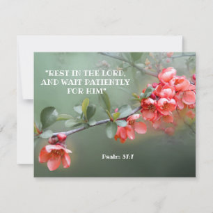 Japans ornamental Quince met bijbelcitaat Kaart