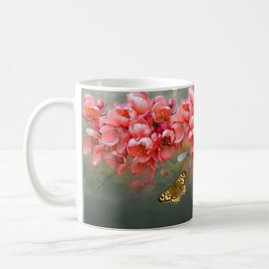Japans ornamental Quince met bijbelcitaat Koffiemok (Links)