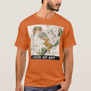 Japans Owl en Cherry Flower Sakura Aest T-shirt