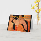 Japans paar jubileumkaart kaart (Gele Bloem)