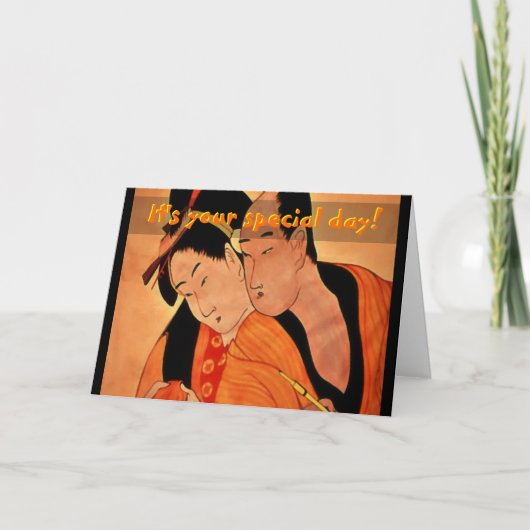 Japans paar jubileumkaart kaart (Voorkant)