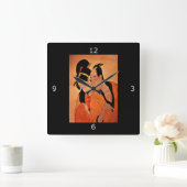 Japans paar vierkante klok (Huis)