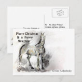 Japans paard samurai art paardrijkskunde feestdagenkaart (Voorkant / Achterkant)