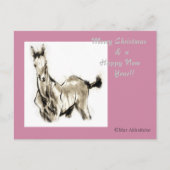 Japans paard samurai art paardrijkskunde feestdagenkaart (Voorkant)