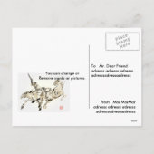 Japans paard samurai art paardrijkskunde feestdagenkaart (Achterkant)