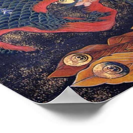 Japans pacock poster (Hoek)