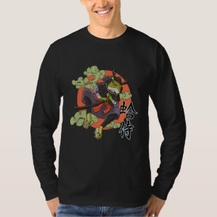 Japans pad met costume samurais en katana t-shirt