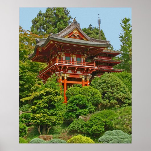Japans Pagoda fotoschilderij Poster (Voorkant)