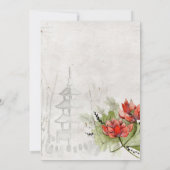 Japans Pagode Vrijgezellenfeest Kaart (Achterkant)