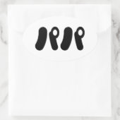 Japans Papa パパ | Nihongo-taal Ovale Sticker (Tas)