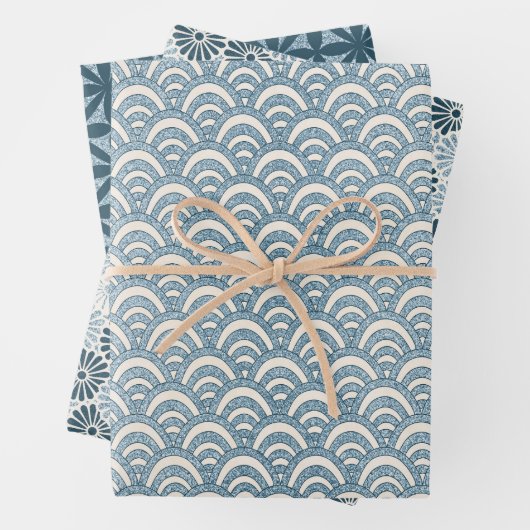 Japans patroon 2 — Papierbladen oppakken Inpakpapier Vel (In situ)