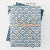 Japans patroon 3 Papierbladen overvullen Inpakpapier Vel (In situ)