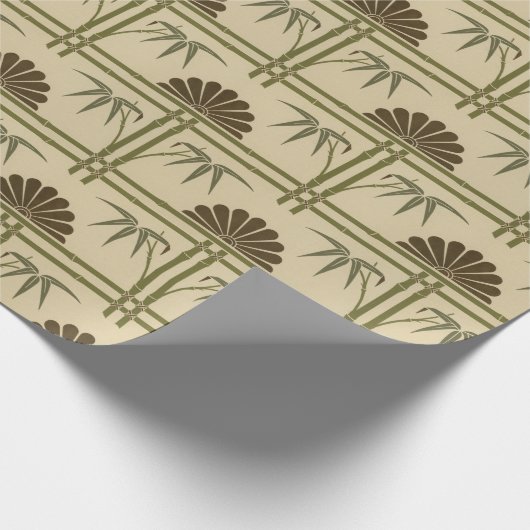 Japans patroon bamboe chrysantemum C0991 Cadeaupapier (Hoek)