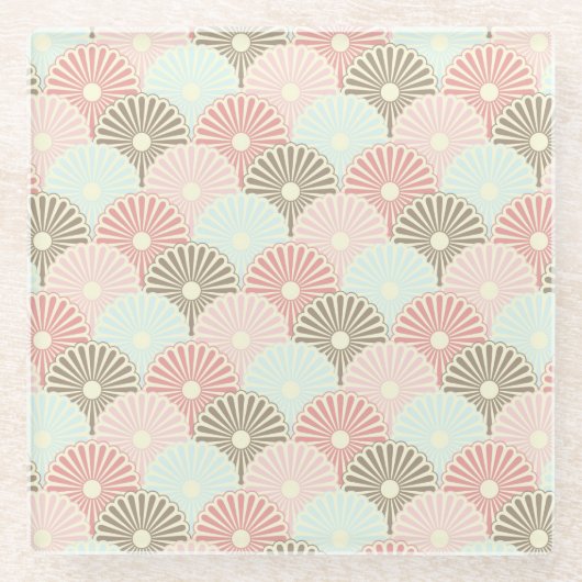 Japans patroon glazen onderzetter (Voorkant)