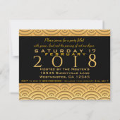 Japans patroon Gold Dog Year 2018 Flat 4,25x5,5 Kaart (Achterkant)