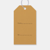 Japans patroon Gold Dog Year 2018 Gift Label Cadeaulabel (Achterkant)