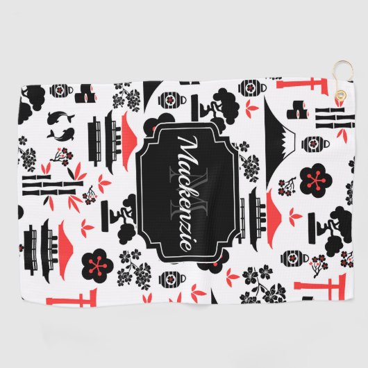 Japans patroon golfhanddoek (Horizontaal)