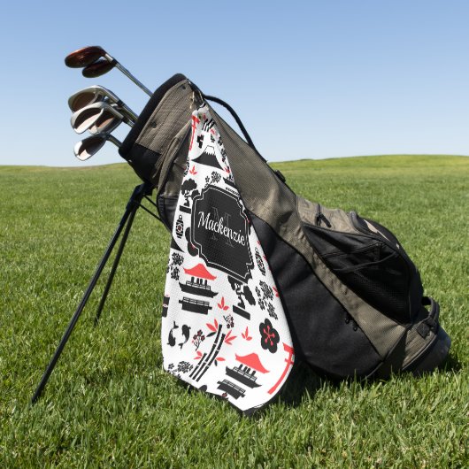 Japans patroon golfhanddoek (Groen)