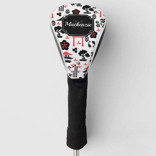 Japans patroon golfheadcover (Voorkant)