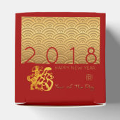 Japans patroon Gouden Hond Jaar 2018 rode Favor Bo Bedankdoosjes (Bovenkant)