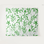 Japans patroon groene bamboe bladeren wandkleed (Voorkant (horizontaal))