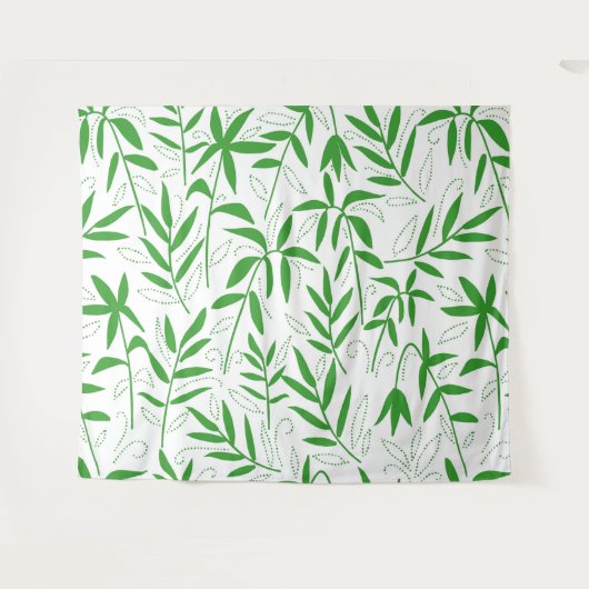 Japans patroon groene bamboe bladeren wandkleed (Voorkant (horizontaal))