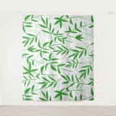 Japans patroon groene bamboe bladeren wandkleed (Voorkant)