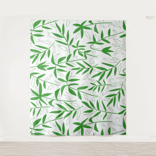 Japans patroon groene bamboe bladeren wandkleed (Voorkant)