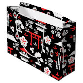 Japans patroon groot cadeauzakje (Achterkant Gekanteld)